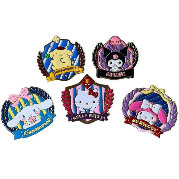Sanrio Hello Kitty Academia Gold Enamel Pin Set - Picture 1 of 8